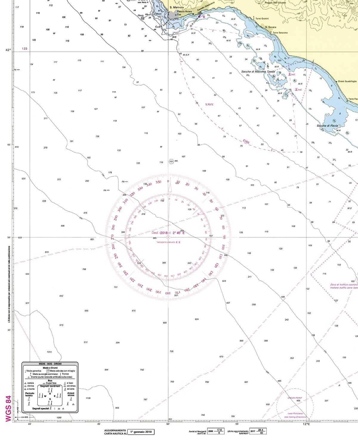 Camión golpeado transferencia de dinero diagonal Carte nautiche, come leggere la carta nautica