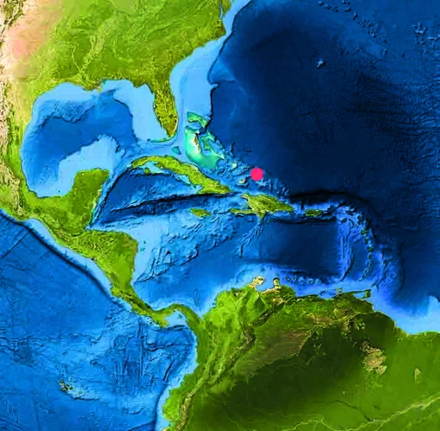Mappa Turks e Caicos Bahamas