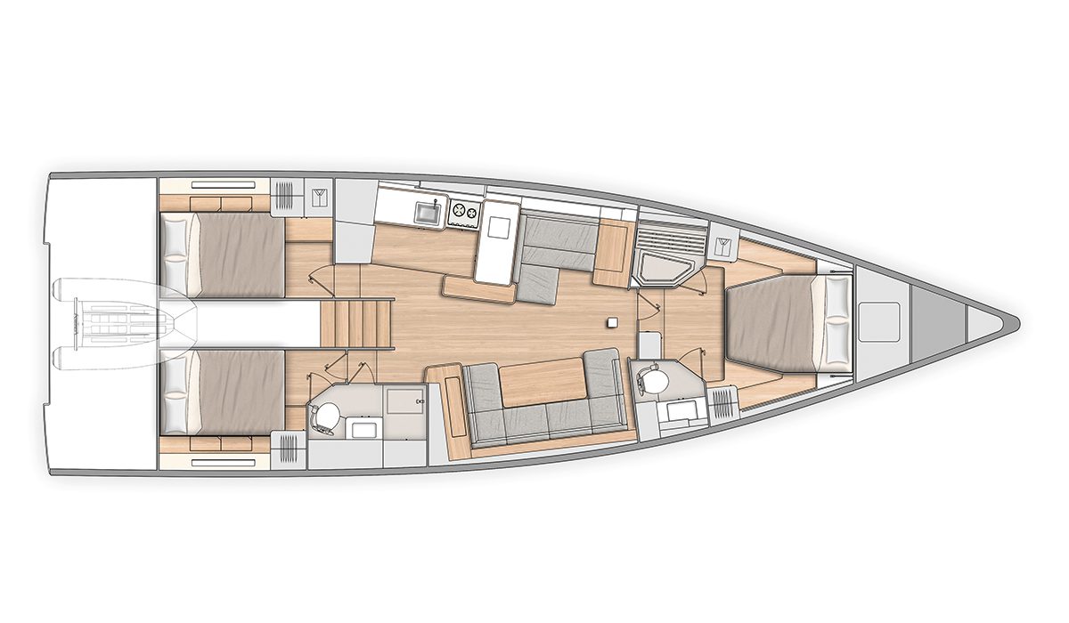 Beneteau Oceanis Y54 - layout