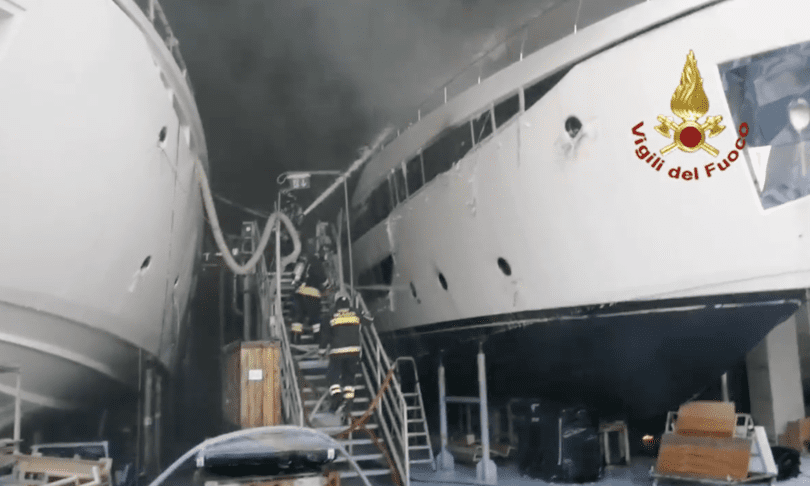 ferretti yacht incendio