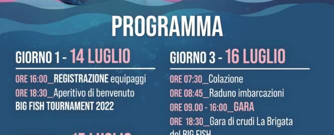 Locandina BIG FISH 2022