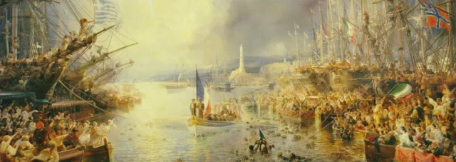 ThÃ©odore Gudin, sbarco di Napoleone IIIÂ° a Genova.