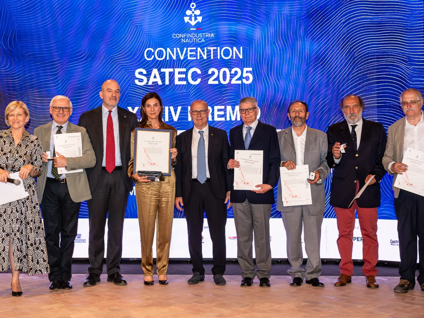 XXXIV Premio Pionieri della Nautica: Confindustria Nautica celebra le eccellenze del settore nautico italiano durante la Convention SATEC 2025 a Santa Margherita Ligure.