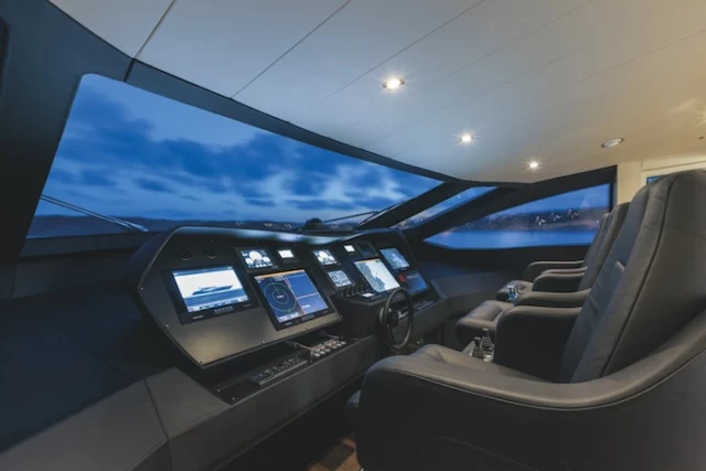 Pershing 108 helm station