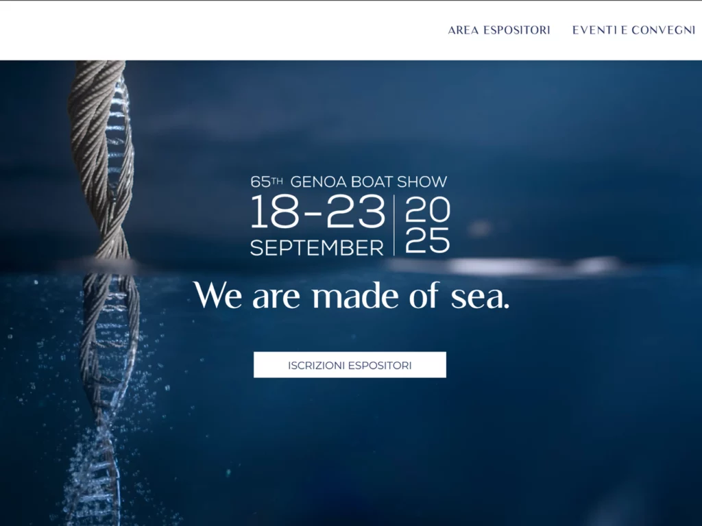 Nuovo sito Salone Nautico Genova 2025: design rinnovato, accessibilità digitale WCAG. 65° edizione 18-23 settembre.