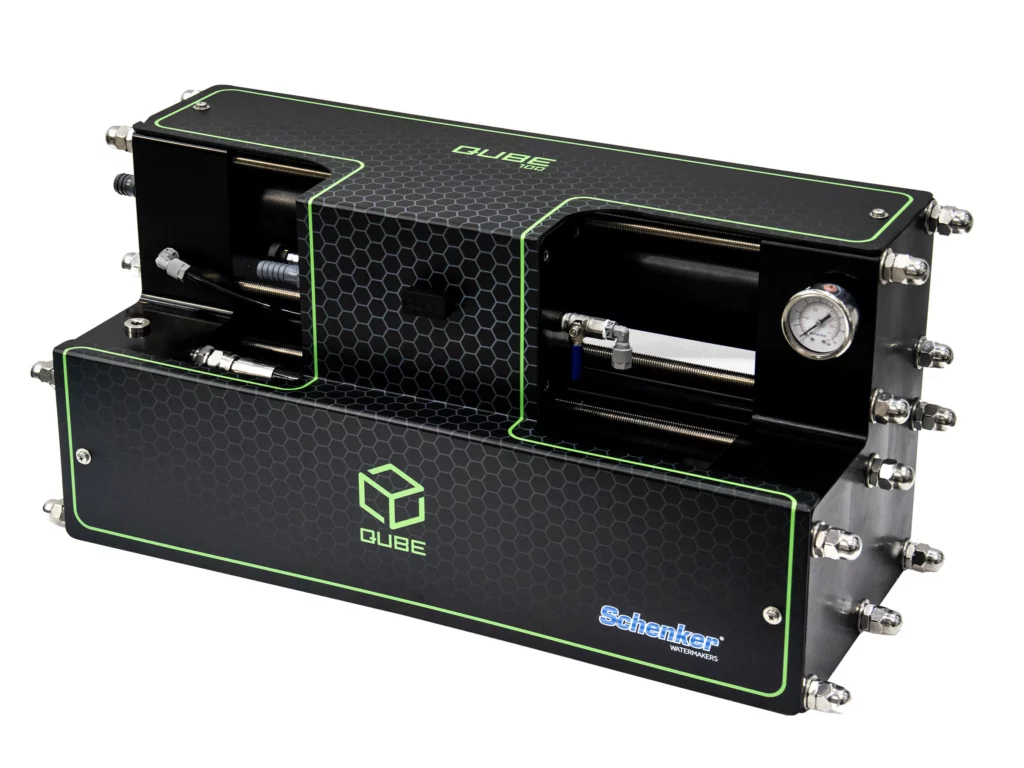 QUBE è il nuovo dissalatore Schenker: design compatto, alta efficienza, consumi minimi e silenziosità Made in Italy.