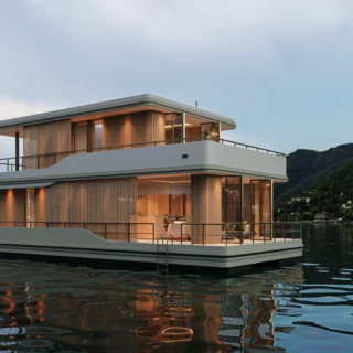 Al Cannes Boat Festival 2025, Davy & Ørsted svela le nuove luxury houseboats firmate Studio Piet Boon.